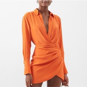 GAUGE 81 Naha Silk Mini Wrap Dress